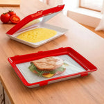 Food Storage Tray Airtight Seal Stackable Reusable Plastic
