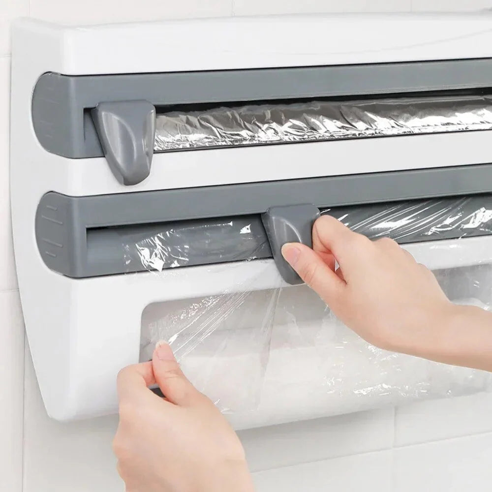 Food Wrap & Paper Towel Dispenser Adjustable Multi-Level