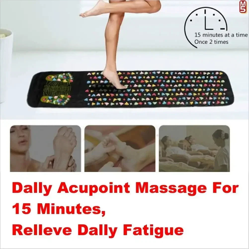 Foot Massage Mat Reflexology Soft Pebble Foldable & Portable