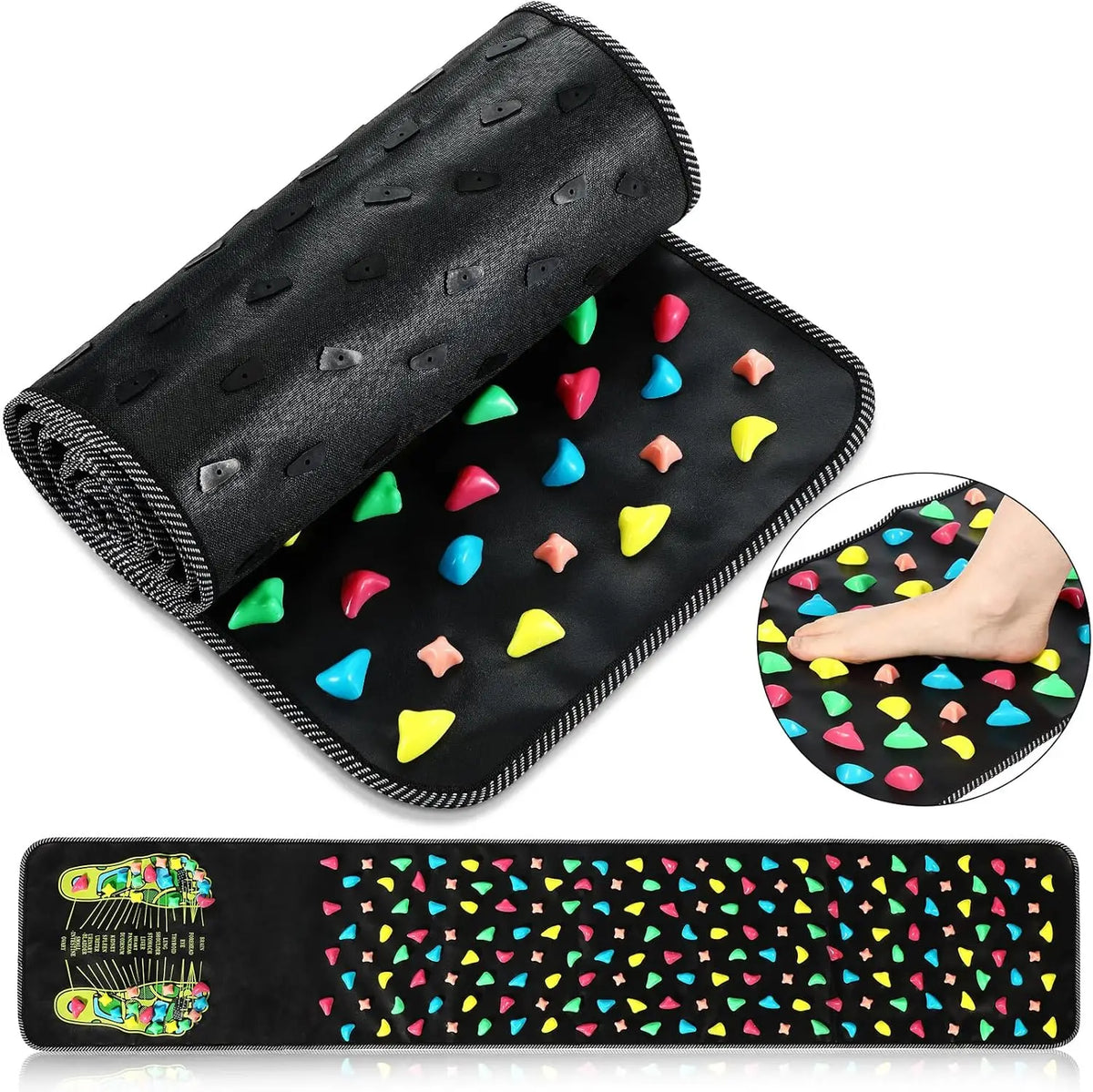 Foot Massage Mat Reflexology Soft Pebble Foldable & Portable
