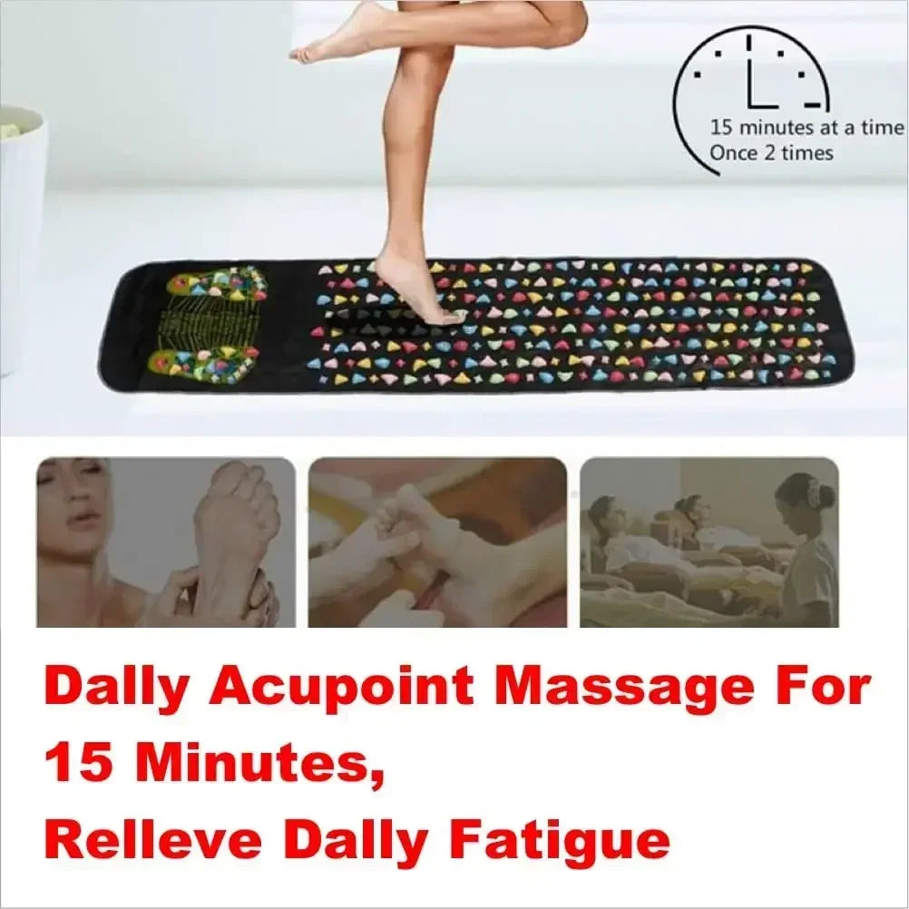 Foot Massage Mat Reflexology Soft Pebble Foldable & Portable