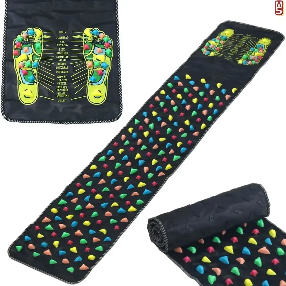 Foot Massage Mat Reflexology Soft Pebble Foldable & Portable