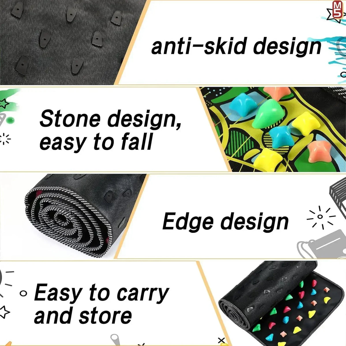 Foot Massage Mat Reflexology Stones Foldable & Portable
