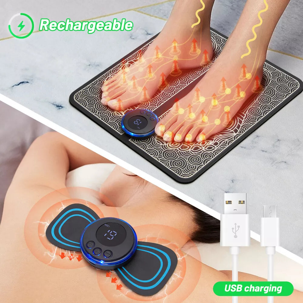 Foot Massager NMES Therapy Cordless Rechargeable