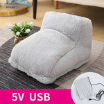 Foot Warmer USB-Powered Faux Fur Non-Slip Base