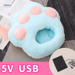 Foot Warmer USB-Powered Faux Fur Non-Slip Base