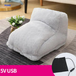 Foot Warmer USB-Powered Faux Fur Non-Slip Base