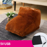 Foot Warmer USB-Powered Faux Fur Non-Slip Base