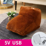 Foot Warmer USB-Powered Faux Fur Non-Slip Base
