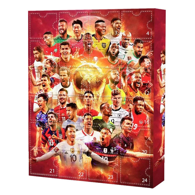 Football Advent Calendar 24 Miniature Figures for Christmas Countdown