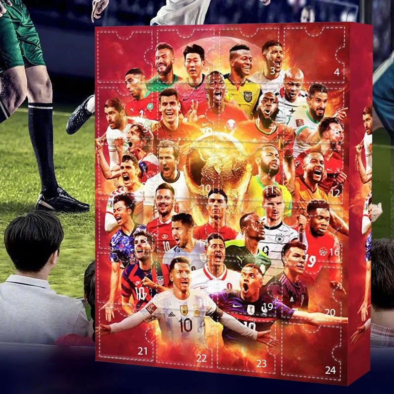 Football Advent Calendar 24 Miniature Figures for Christmas Countdown