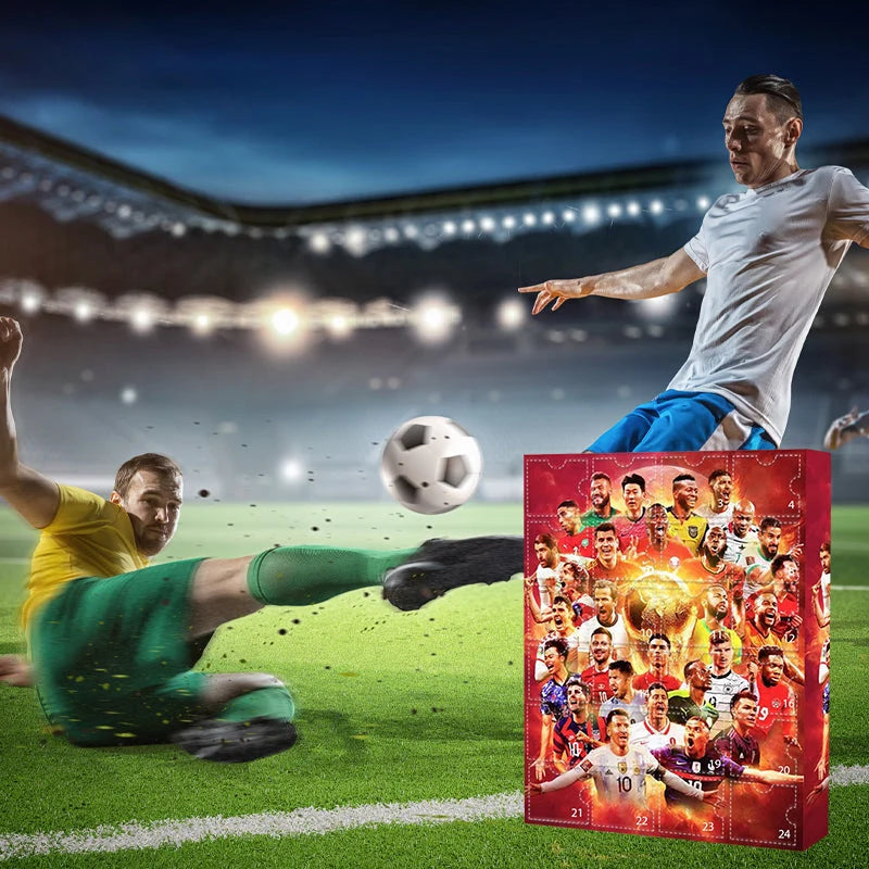 Football Advent Calendar 24 Miniature Figures for Christmas Countdown