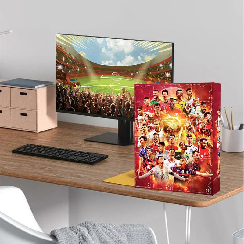 Football Advent Calendar 24 Miniature Figures for Christmas Countdown