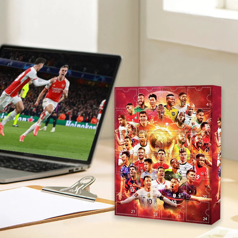 Football Advent Calendar 24 Miniature Figures for Christmas Countdown