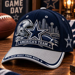 Football Fan Cap Adjustable Strap Star & Skyline Graphic