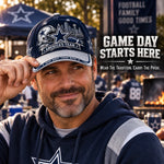Football Fan Cap Adjustable Strap Star & Skyline Graphic