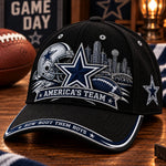 Football Fan Cap Adjustable Strap Star & Skyline Graphic