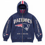 Football Hoodie Full-Zip Balaclava Hood Heavyweight Fleece Oversized Fit