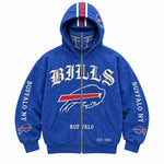 Football Hoodie Full-Zip Balaclava Hood Heavyweight Fleece Oversized Fit