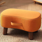 Footstool Pine Wood Frame Cushioned Seat Stackable Design