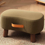 Footstool Pine Wood Frame Cushioned Seat Stackable Design