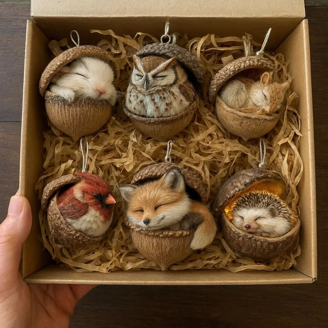 Forest Animal Figurine Sleeping Design Indoor & Outdoor Decor