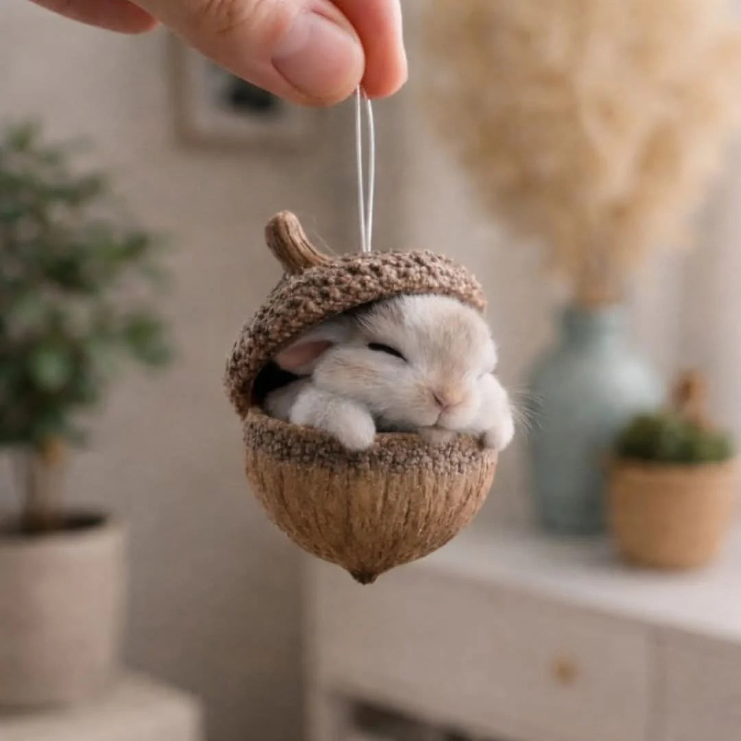 Forest Animal Figurine Sleeping Design Indoor & Outdoor Decor