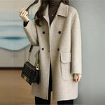 Formal Coat Double-Breasted Tailored Fit Hip Pockets