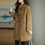Formal Coat Double-Breasted Tailored Fit Hip Pockets