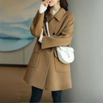 Formal Coat Double-Breasted Tailored Fit Hip Pockets