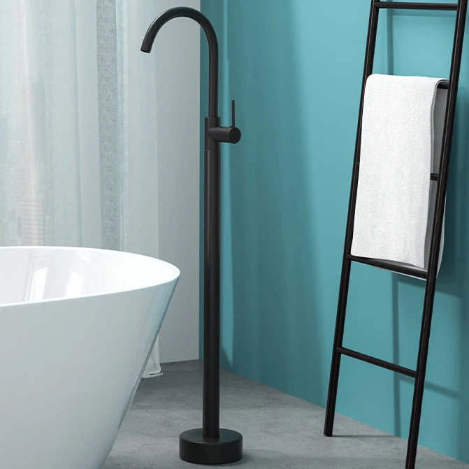 Freestanding Bathtub Faucet Floor-Mounted Copper Alloy Rust-Resistant