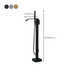 Freestanding Bathtub Faucet Floor-Mounted Copper Alloy Rust-Resistant