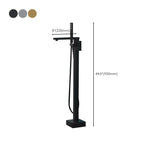 Freestanding Bathtub Faucet Floor-Mounted Copper Alloy Rust-Resistant
