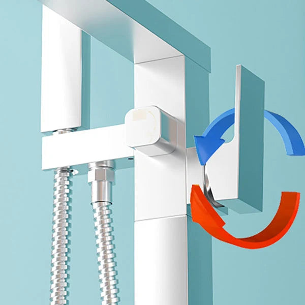 Freestanding Bathtub Faucet Floor-Mounted Copper Alloy Rust-Resistant