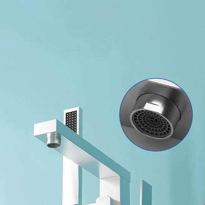 Freestanding Bathtub Faucet Floor-Mounted Copper Alloy Rust-Resistant