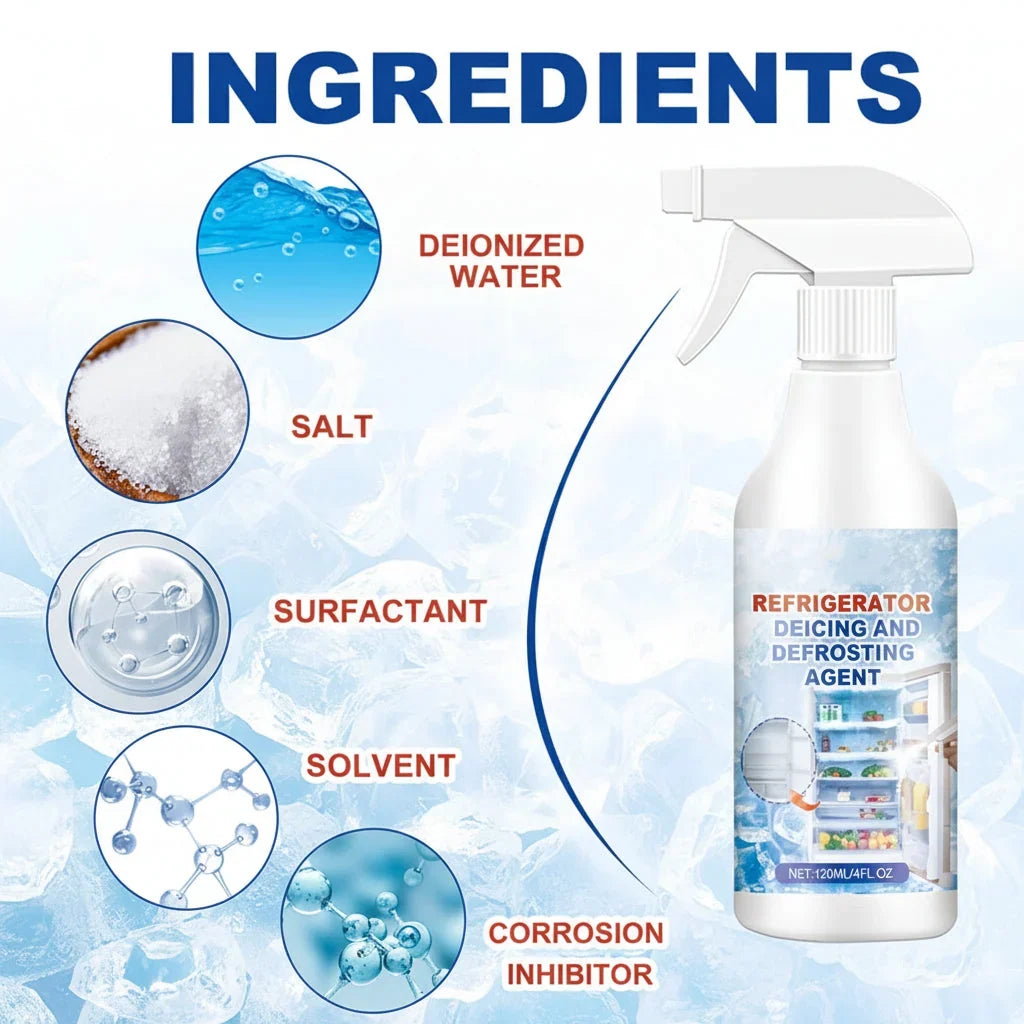 Freezer Defrosting Spray Fast Frost Removal Scrape-Free