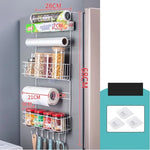 Fridge Organizer Rack Multi-Layer Rust-Proof Nail-Free Mounting