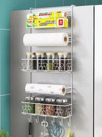 Fridge Organizer Rack Multi-Layer Rust-Proof Nail-Free Mounting
