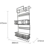 Fridge Organizer Rack Multi-Layer Rust-Proof Nail-Free Mounting