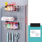 Fridge Organizer Rack Multi-Layer Rust-Proof Nail-Free Mounting