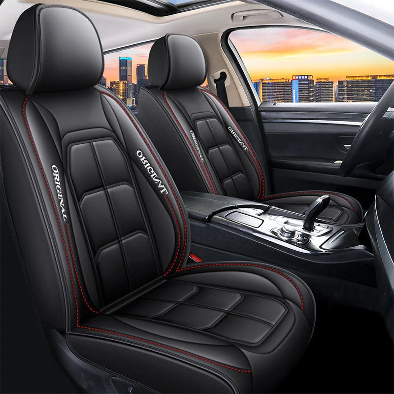 Front Seat Covers PU Leather Universal Fit Set of 2