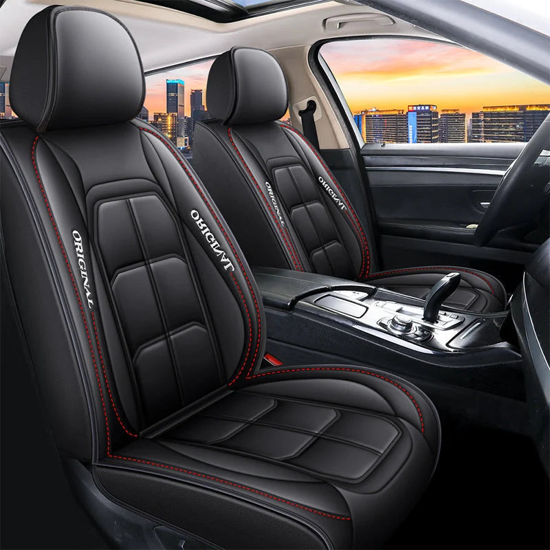 Front Seat Covers PU Leather Universal Fit Set of 2