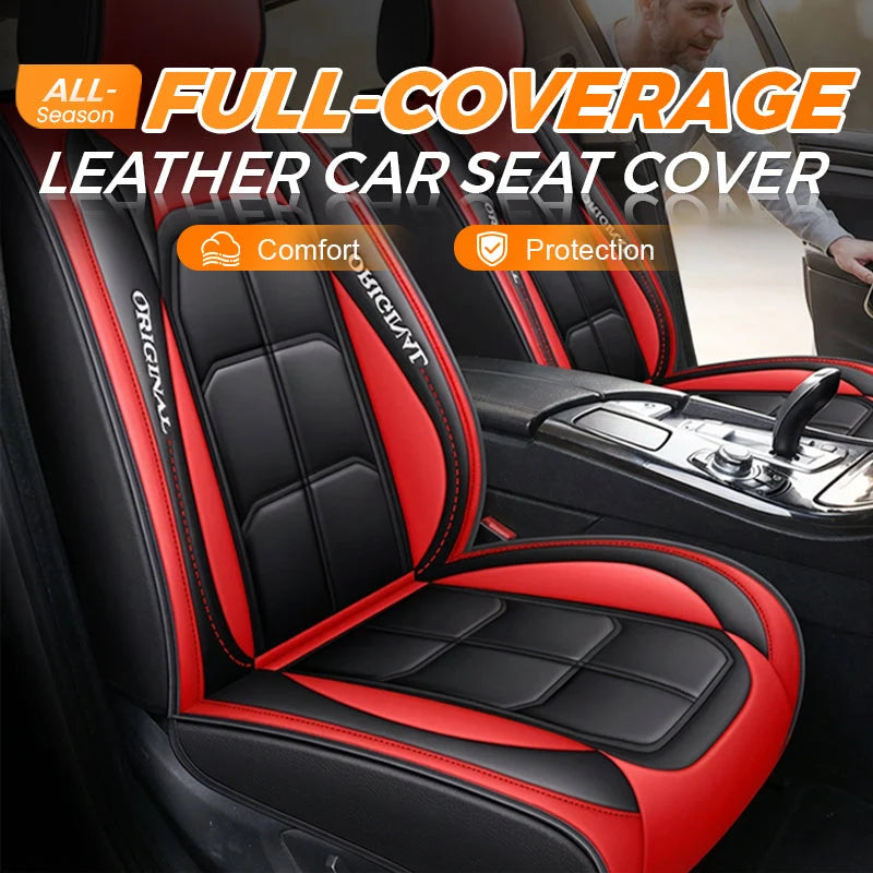 Front Seat Covers PU Leather Universal Fit Set of 2