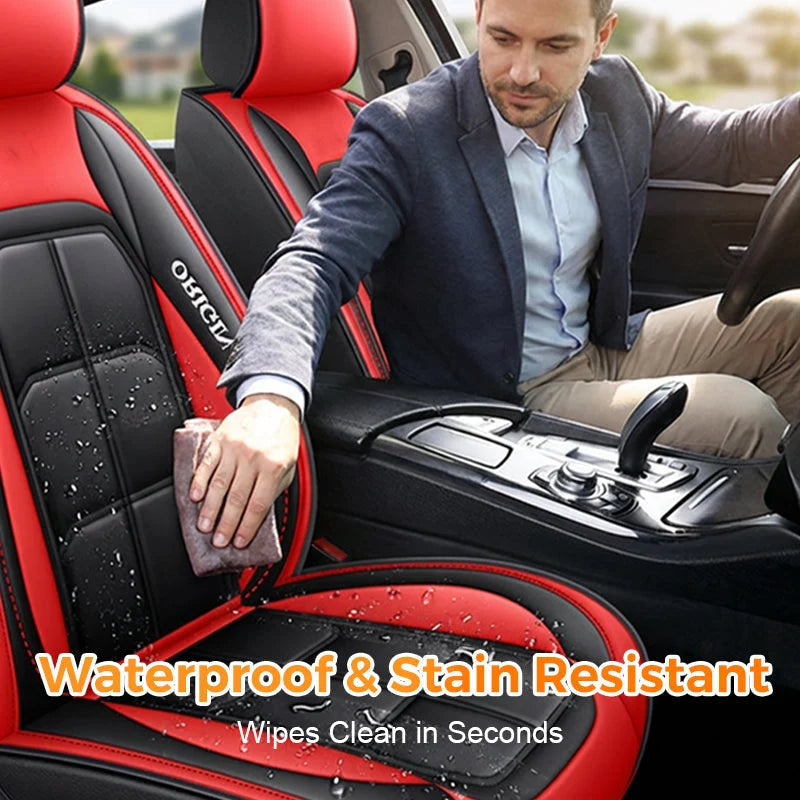 Front Seat Covers PU Leather Universal Fit Set of 2