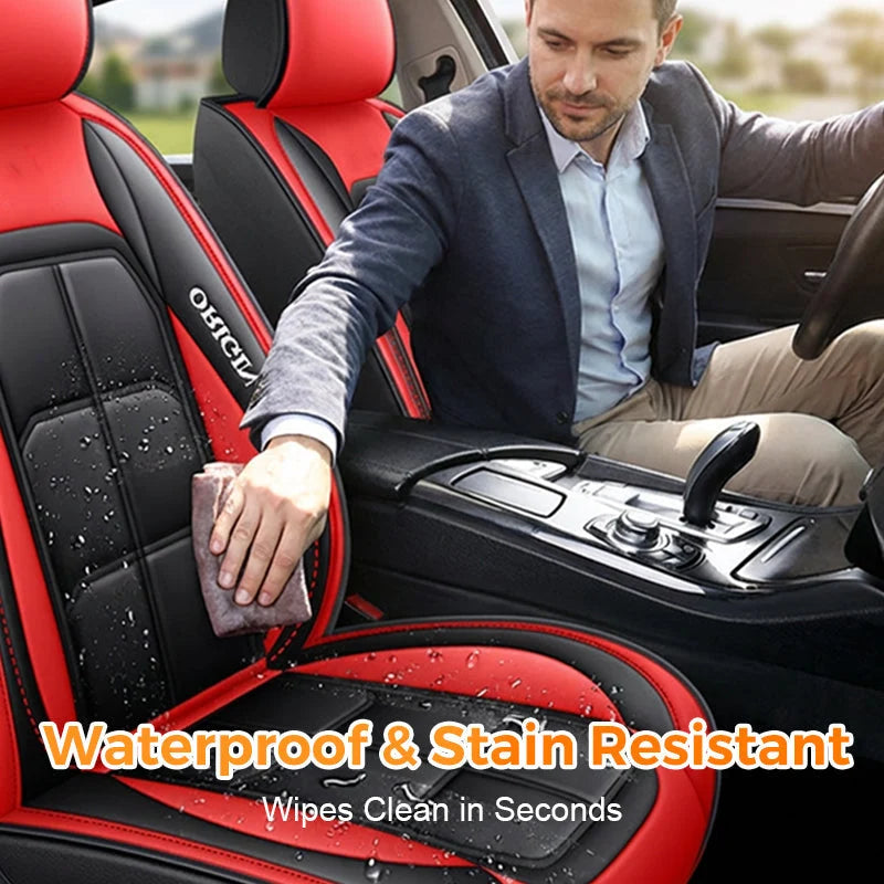 Front Seat Covers PU Leather Universal Fit Set of 2