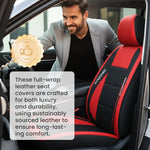 Front Seat Covers PU Leather Universal Fit Set of 2