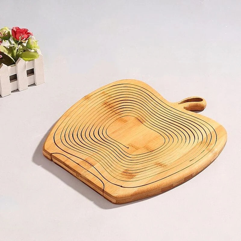 Fruit Basket Bamboo Foldable Space-Saving