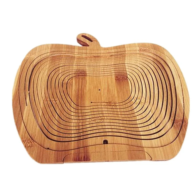 Fruit Basket Bamboo Foldable Space-Saving