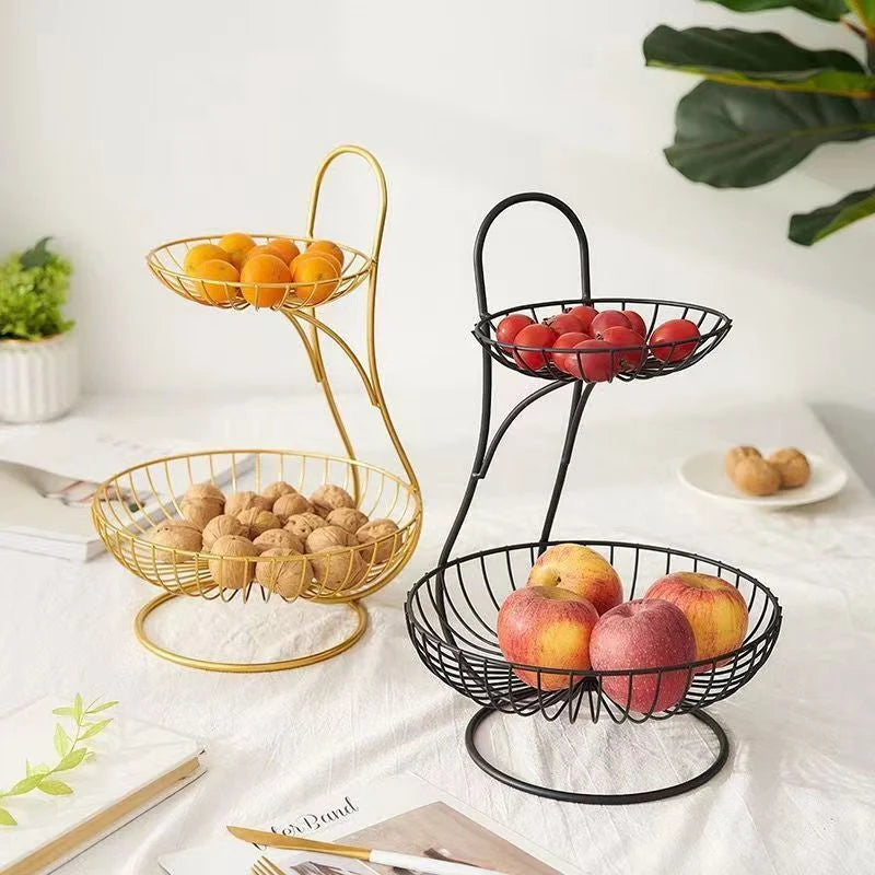 Fruit Basket Metal Multi-Tier Ventilated Sides
