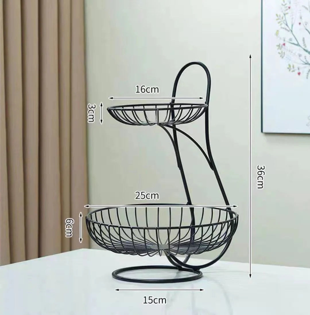 Fruit Basket Metal Multi-Tier Ventilated Sides